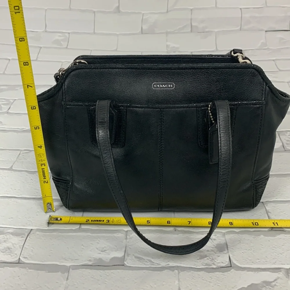 Coach black leather